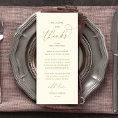 "Welcome and Thanks" Elegant Reception Guest Card Programm