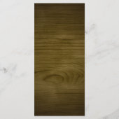 "Welcome and Thanks" Rustic Reception Guest Card Programm (Rückseite)