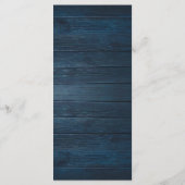 "Welcome and Thanks" Rustic Reception Guest Card Programm (Rückseite)