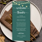 "Welcome and Thanks" Rustic Reception Guest Card Programm