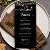"Welcome and Thanks" Rustic Reception Guest Card Programm