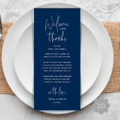Welcome and Thanks, Wedding Dinner Thank You Card Programm