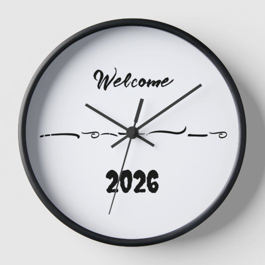 welcome art clock uhr (Vorderseite)