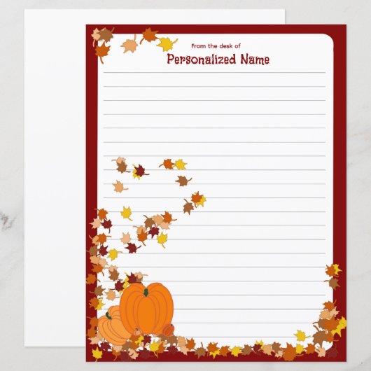 Welcome Autumn - Linedpapier (Vorne/Hinten)