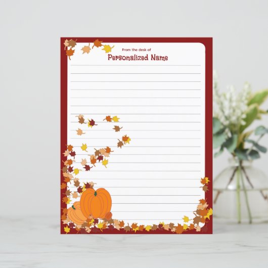 Welcome Autumn - Linedpapier (Stehend Vorderseite)
