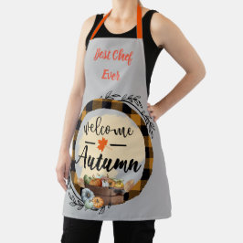 Welcome Autumn Pumpkin Vintag Schürze