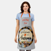 Welcome Autumn Pumpkin Vintag Schürze (Getragen)