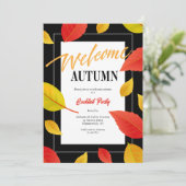 Welcome Autumn Trendy Einladung (Stehend Vorderseite)