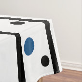 Welcome Azure Blue Silver Black Polka Dots Tischdecke (Beispiel)