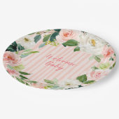 Welcome Baby 9" Dinner Teller - Babydusche (Schrägansicht)