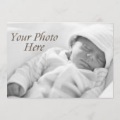 Welcome Baby Announcement Pastel Tree Custom Foto Ankündigung (Rückseite)