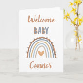 Welcome Baby Anpassbarer Name | Kinderkarte Karte (Gelbe Blume)