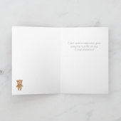 Welcome Baby Bear Boho Glückwunschkarte Karte (Innenseite)