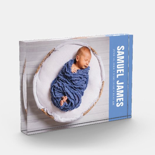 Welcome Baby Blue Fotoblock (Links)