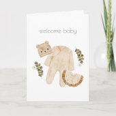 Welcome Baby Boho Glückwunschkarte Karte (Vorderseite)