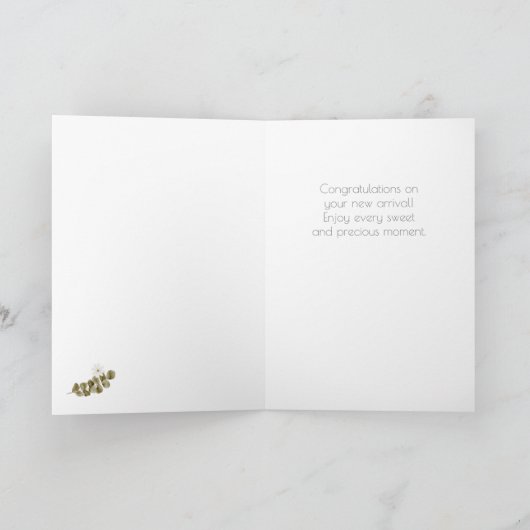 Welcome Baby Boho Glückwunschkarte Karte (Innenseite)