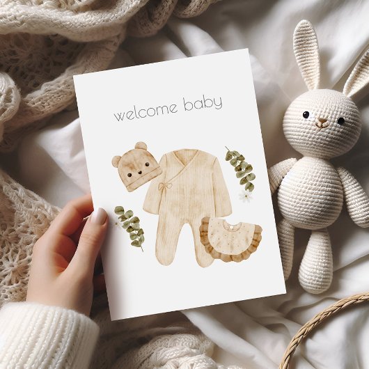Welcome Baby Boho Glückwunschkarte Karte