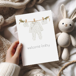 Welcome Baby Boho Glückwunschkarte Karte