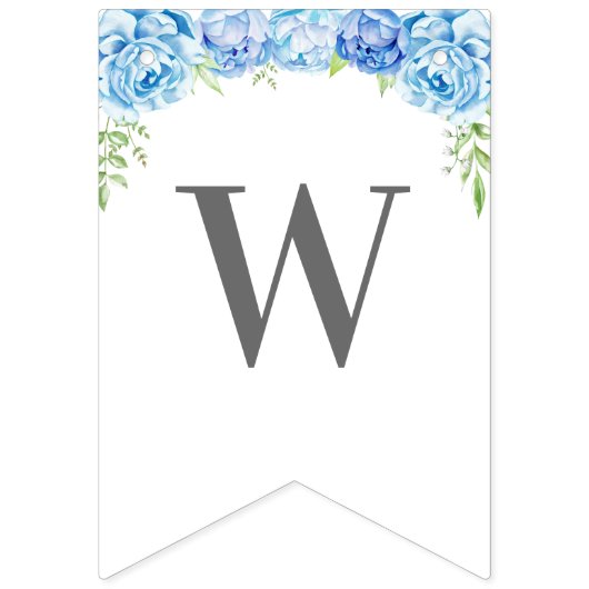 Welcome Baby Boy Blue Elephant Dusche Sprinkle Wimpelkette (Dritte Fahne)