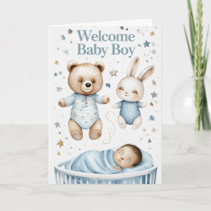 Welcome Baby Boy Card Karte