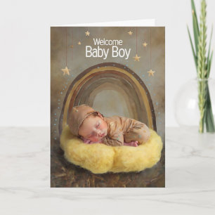 Welcome Baby Boy Karte