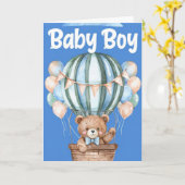 Welcome Baby Boy Karte (Gelbe Blume)