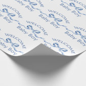 WELCOME BABY BOYY GESCHENKPAPIER (Ecke)