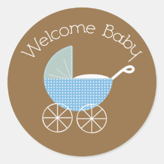 Welcome Baby Brown Aufkleber