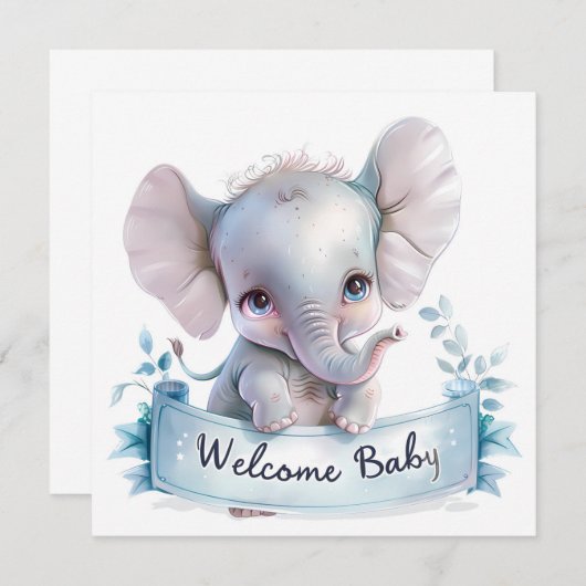 Welcome Baby Card (Vorne/Hinten)