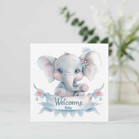 Welcome Baby Card (Stehend Vorderseite)