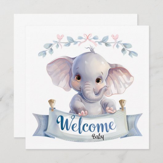 Welcome Baby Card (Vorne/Hinten)
