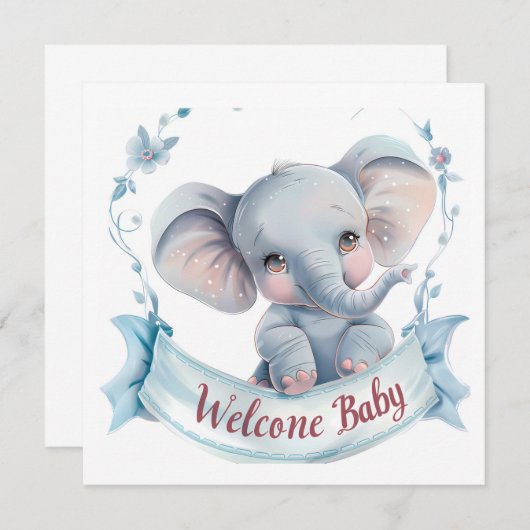 Welcome Baby Card (Vorne/Hinten)