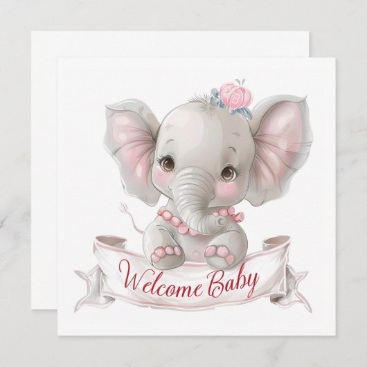 Welcome Baby Card (Vorne/Hinten)