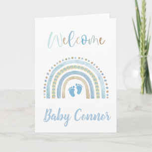Welcome Baby Card Benutzerdefinierter Name Karte