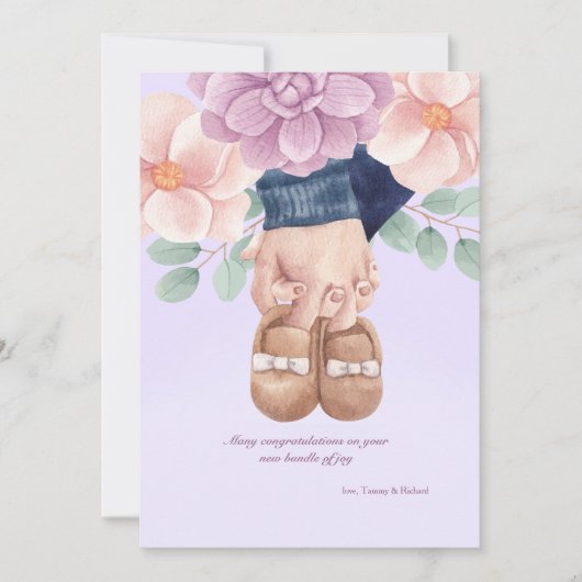 Welcome Baby Card Einladung (Vorderseite)