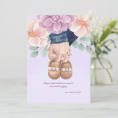 Welcome Baby Card Einladung (Stehend Vorderseite)