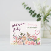 Welcome Baby Card for Baby Gift Postkarte (Stehend Vorderseite)