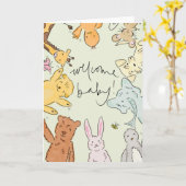 Welcome Baby Card Karte (Gelbe Blume)
