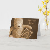 Welcome Baby Card Karte (Gelbe Blume)