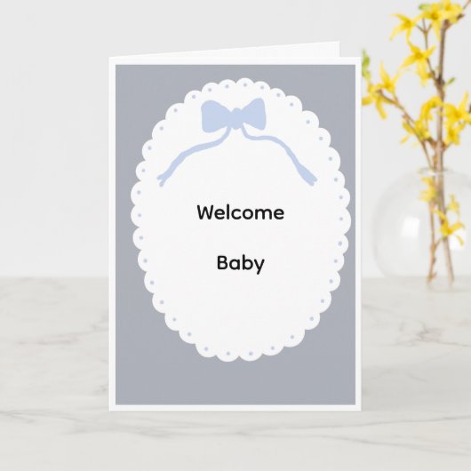 Welcome baby card karte (Gelbe Blume)