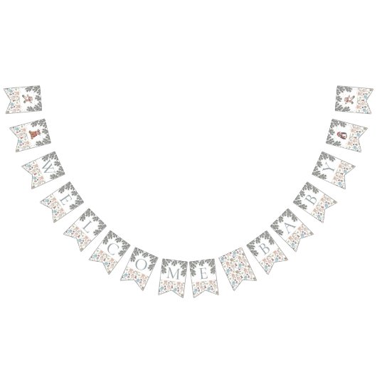 Welcome Baby Christmas Winter Baby Dusche Wimpelkette (Alle)