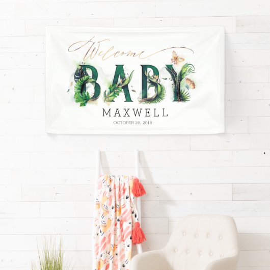 Welcome Baby Dusche Banner (Insitu)