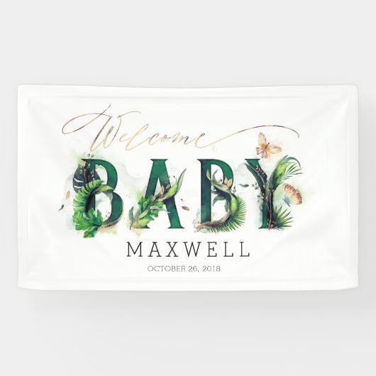 Welcome Baby Dusche Banner (Horizontal)