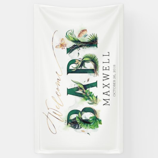 Welcome Baby Dusche Banner (Vertikal)