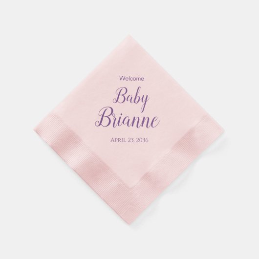 Welcome Baby Dusche Party Napkins Personalisiert Serviette (Ecke)