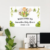 Welcome Baby Duwer Jungle Wild Zoo Animals Poster (Heimbüro)