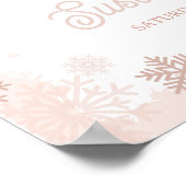 Welcome Baby Duwer Poster Neutral Snow Winter (Ecke)