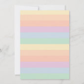 Welcome Baby Elegant Pastel Rainbow Foto Birth Ankündigung (Rückseite)