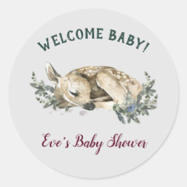 Welcome Baby Es ist kalte Outside Winter Baby Dusc Runder Aufkleber