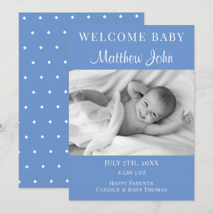 Welcome Baby Foto Ankündigung
